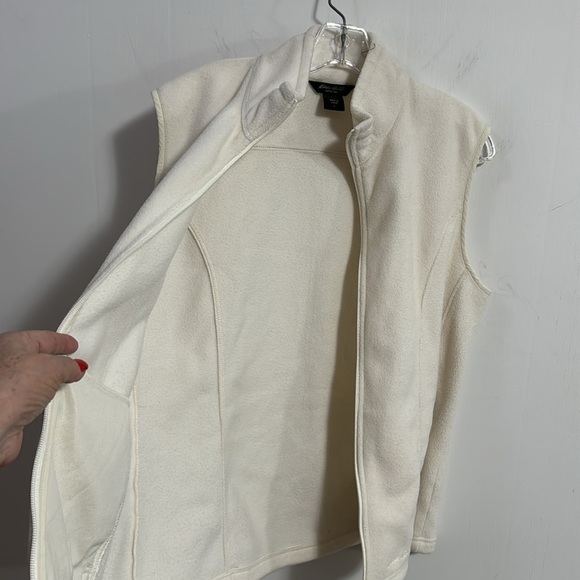 Eddie Bauer Fleece Vest Women’s Large white, very good condition - Picture 6 of 6